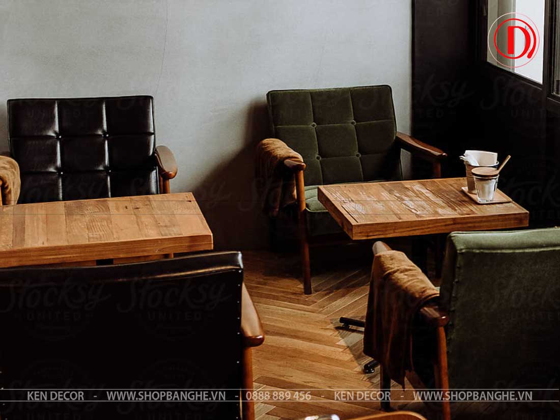 bàn ghế gỗ cafe