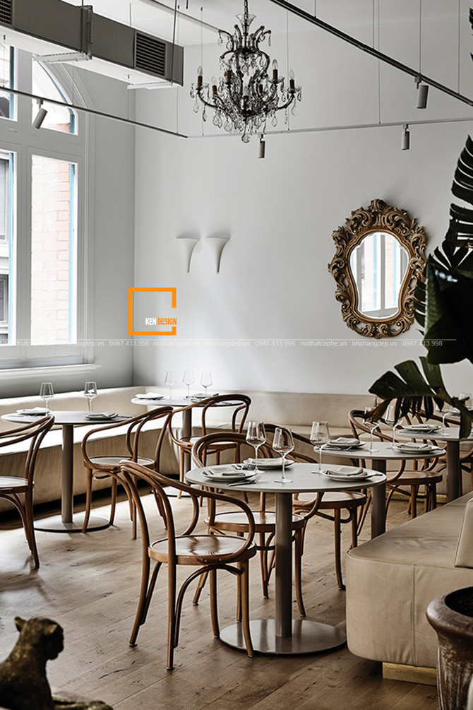 thiết kế bàn ghế quán cafe kiểu Pháp