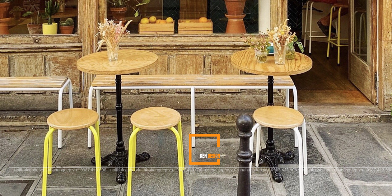thiết kế bàn ghế quán cafe kiểu Pháp