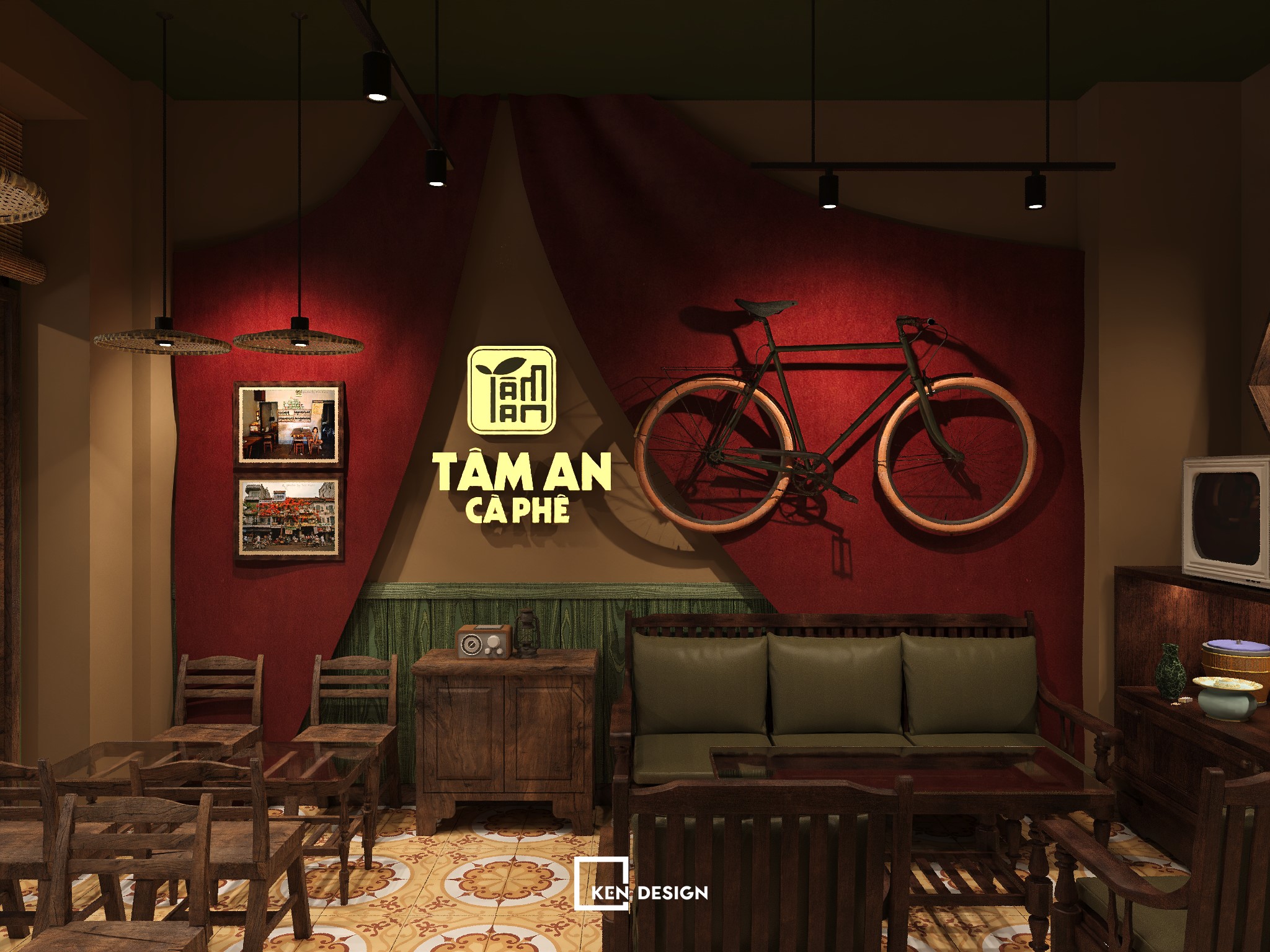 Thiết kế quán cafe bao cấp tiết kiệm