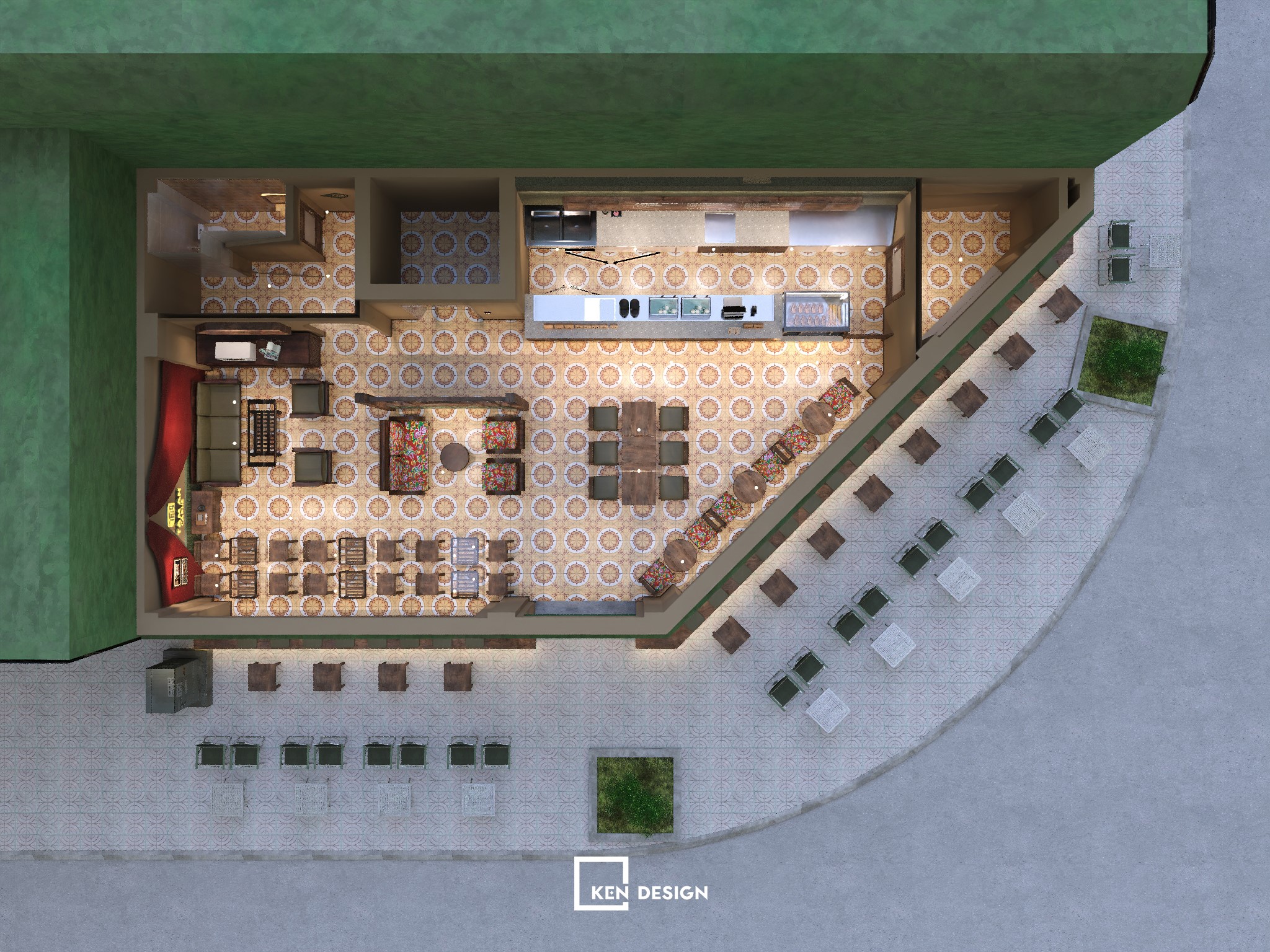 Cải tạo quán cafe 2 mặt tiền bao cấp