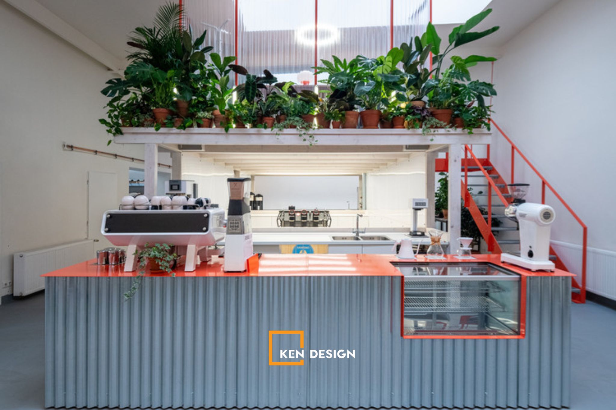 Phong cách modernism cho quán cafe diện tích nhỏ 