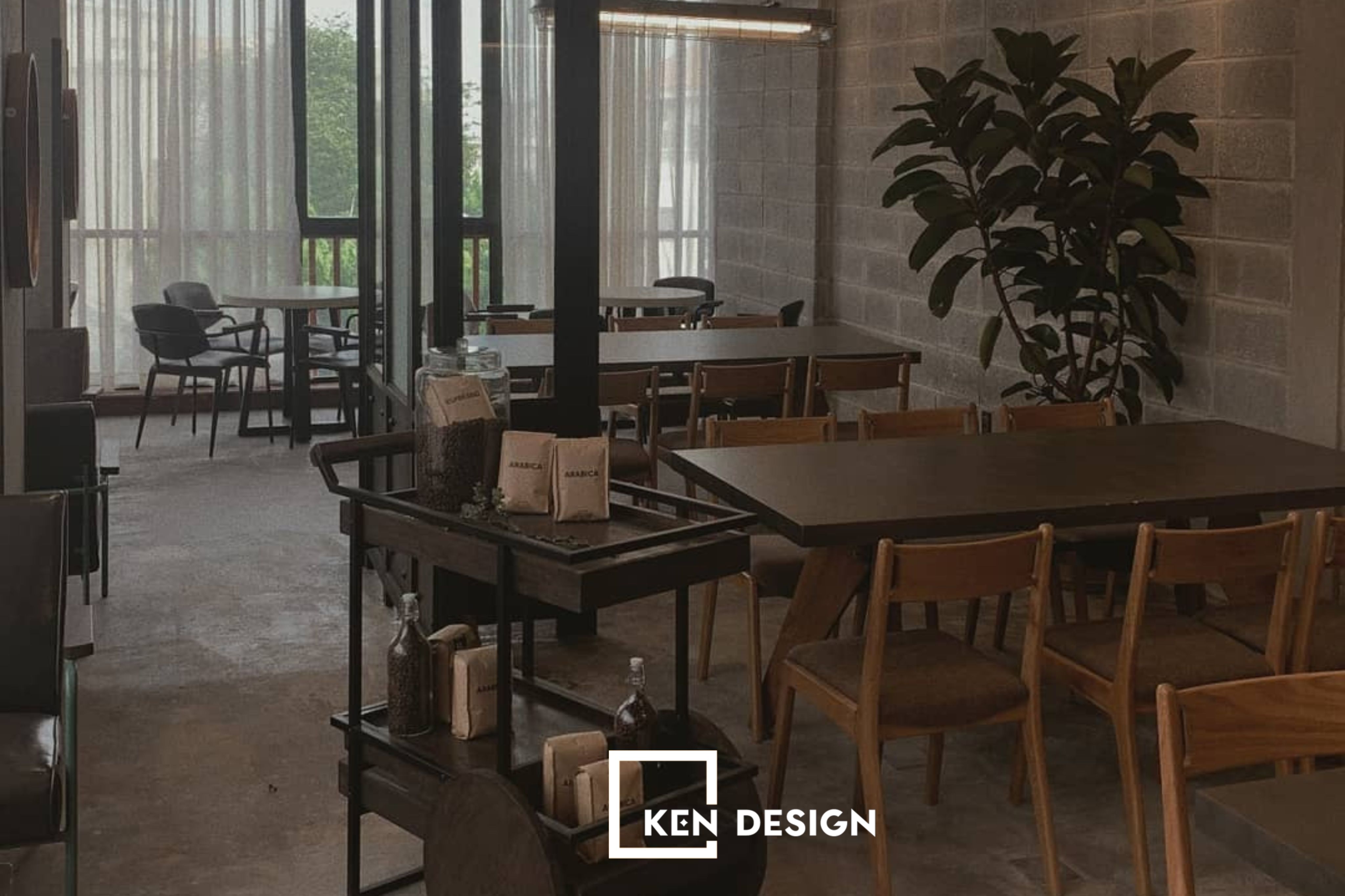 Thi công quán cafe 80m2 với 350 triệu